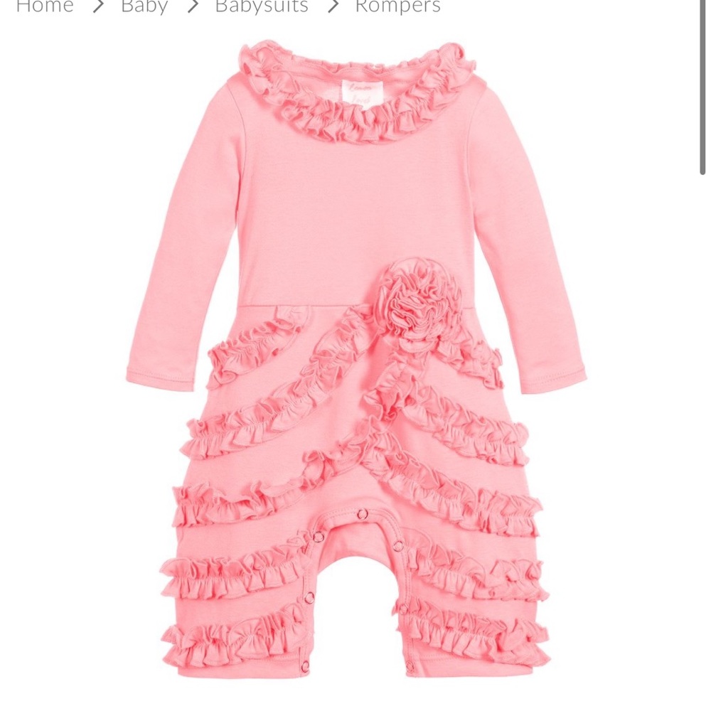 LEMON LOVES LAYETTE| Baby Pink Pima Cotton Romper